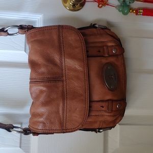 Ladies 100%Leather Fossil Crossbody Handbag
